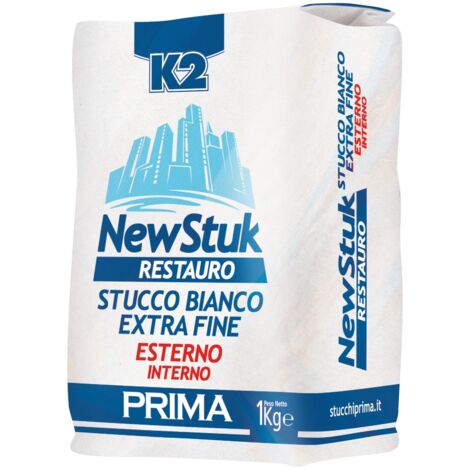 1 kg stucco riempitivo Newstuk K2 in polvere extra fine bianco per restauro