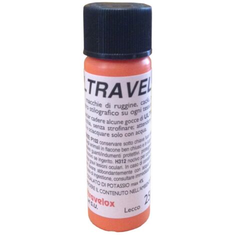 Ultravelox smacchiaruggine leva ruggine 25 ml elimina macchie inchiostro pesche