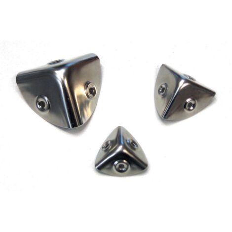 ANGOLO PER BAULI ACCIAIO NICHELATO MM.30. Prezzo per 1 pezzo.