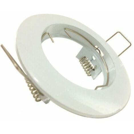 Supporto fisso per faretti a led GU10 ad incasso tondo bianco per cartongesso
