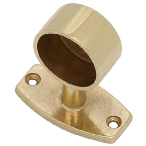 Capaldo – Finale corrimano ottone lucido per tubo d.30mm – Piastra avvitabile 54x28mm – Altezza 60mm – Lotto di 5 pezzi (1/3)