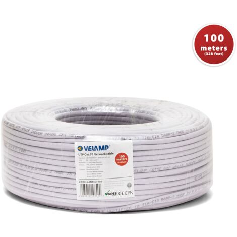 CAVO LAN UTP RJ45 CAT.5 GRIGIO MT.100