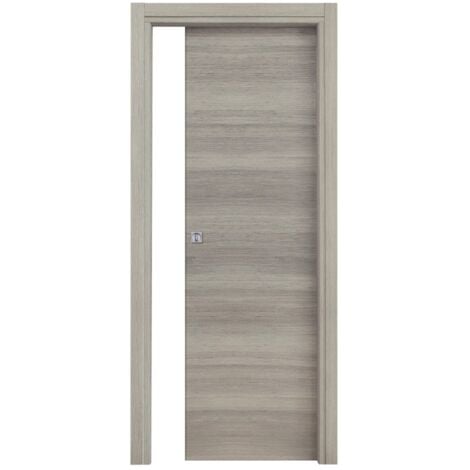 PORTA MOD. MICROTEC SCORRIMENTO ROVERE GRIGIO 210X80  S/MANIGLIE