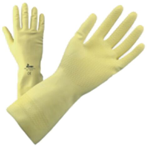 Jantex Guanti In Lattice Naturale Per Pulizie Domestiche – Colore Giallo – Taglia M – Confezione 1 Paio