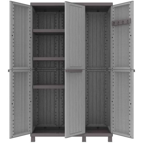 Terry armadio portascope tuttopiani Cwood in polipropilene a 3 ante effetto legno cm102X39X170H per esterno