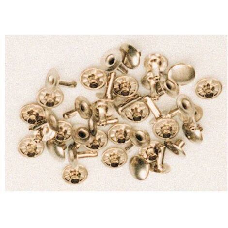 1000 x RIVETTI MASCHIO E FEMMINA NICHELATI SERIE 033