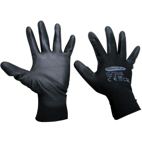 Guanti Nylon Poliuretano Eco-Lite Nero Tg.7