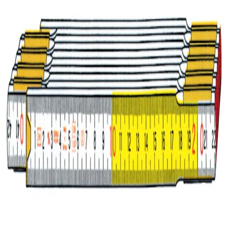 doppio metro bianco giallo Stabila 717W in legno richiudibile carpentiere