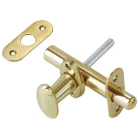 catenaccio a cremagliera con pomolo ottone lucido 60 mm per porte legno