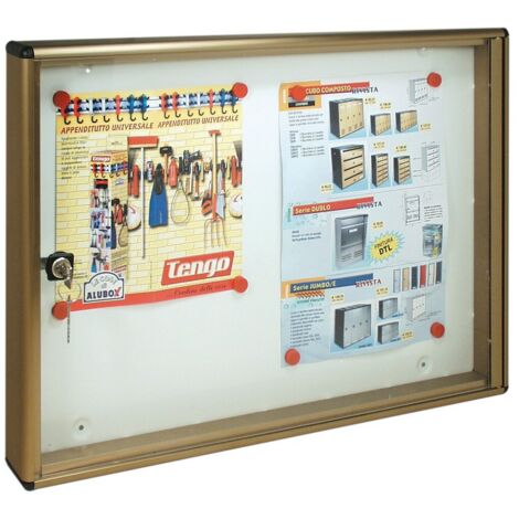 ALUBOX BACHECA MAGNET. BRONZATO ART. BC2CM.55X40X5 (1/2)
