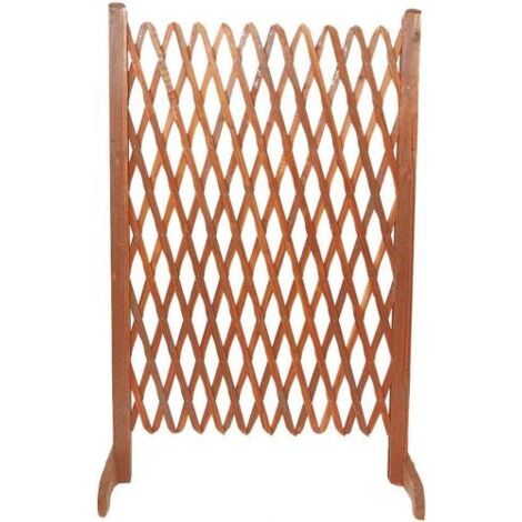 Steccato estensibile allungabile in legno trattato cm 140x120 per terrazzo giardino esterno