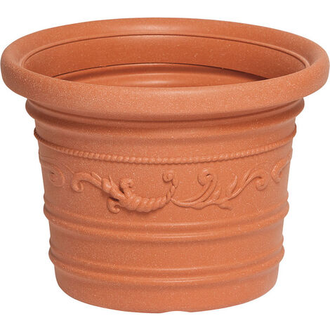 Vaso Prestige in resina festonato decorato   40x30 cm per piante fiori balconi e terrazzi
