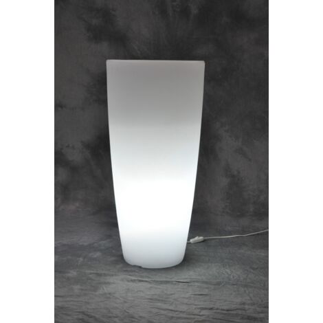 Vaso home light tondo bianco ghiaccio 33x70h arredo interno esterno giardino - I Giardini Del Re (1/2)