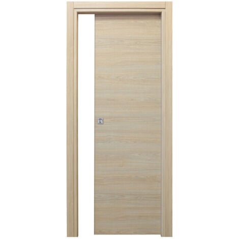 PORTA MOD. MICROTEC SCORRIMENTO ROVERE SBIANCATO 210X90 S/MANIGLIE