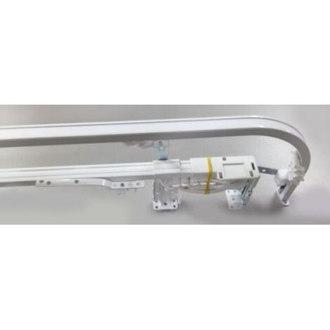 Idroweb – Scorritenda estensibile sirio kit 170/300 cm – Doppio binario in alluminio verniciato – Installazione a soffitto e parete – Profondità 20 cm (1/2)