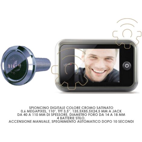 SPIONCINO DIGIT. CROMO SATINATO MM.135X85 (JACK)