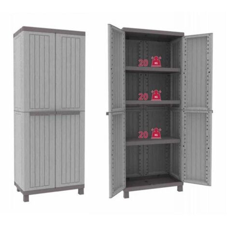 Terry armadio tuttopiani Cwood in polipropilene a 2 ante effetto legno cm68X39X170H per esterno (1/3)
