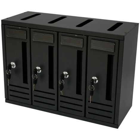 Cassetta postale condominio compo 4 posti antracite 42x18x30h - Salone