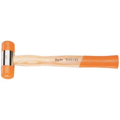 Mazzuola con testa in plastica 22 mm - manico in legno - 13900022 (1/2)