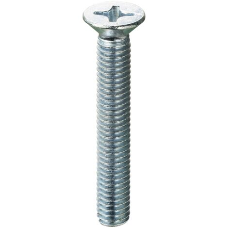 VITI A METALLO TESTA PIANA 8X 40 ZINCATO. Prezzo per 1 pezzo. (1/2)