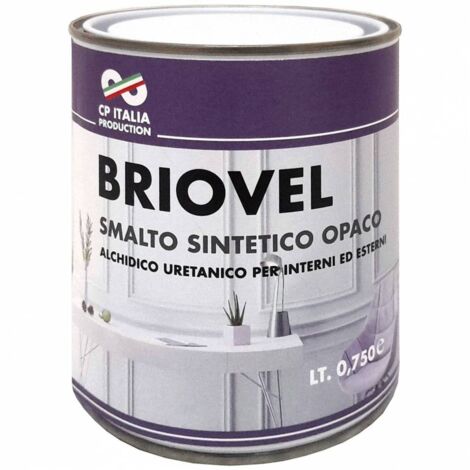 SMALTO BRIOVEL LT.0,375 BIANCO SATINATO. Prezzo per 1 pezzo.