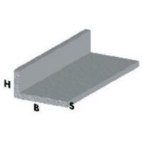 profilo angolare L cm 100 h argento silver 20x10x1 mm profili alluminio