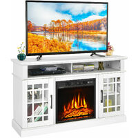 121 cm Fireplace TV Stand W/ Electric Fireplace Insert Fireplace Remote Control