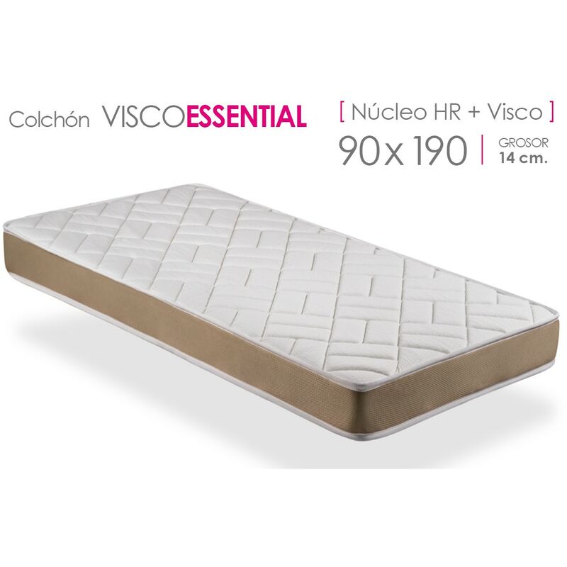 Colchón Viscoelástico Royal Sleep Ceramic Premium, 29 cm, Viscocarbono,  Regenerador, Firmeza alta, 90x190