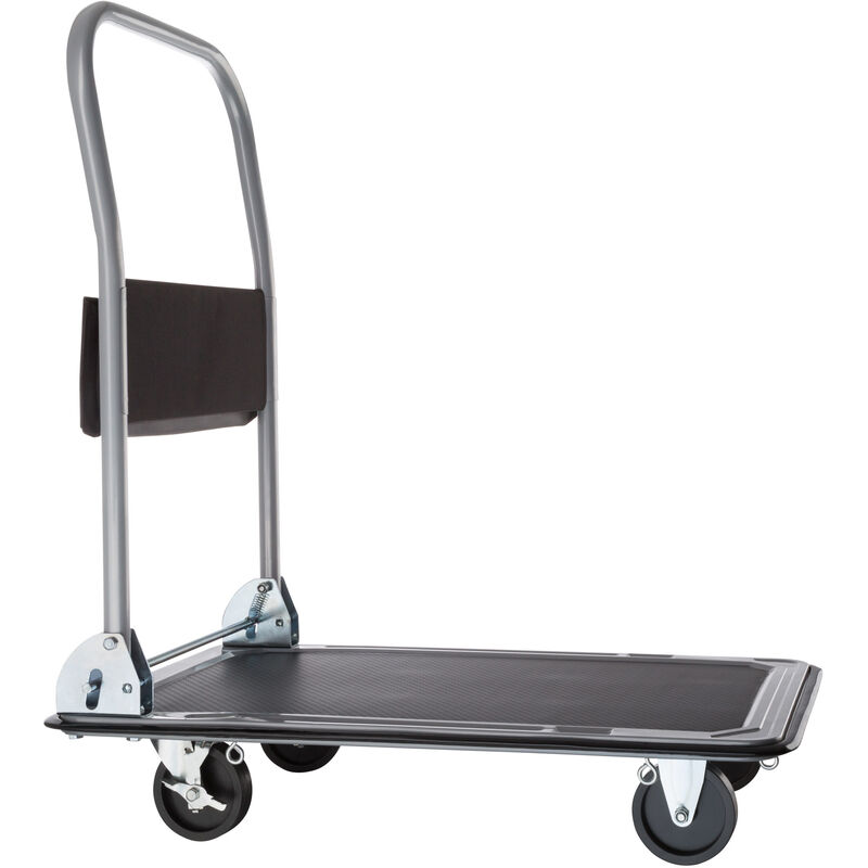 Carretilla con frenos - transpaleta con pedal de accionamiento, carretilla de acero con ruedas y ajuste en cinturón, carretilla manual para mudanzas - 150 kg