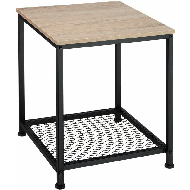 Tabla Tectake Derby 45.5x45.5x55.5cm auxiliar 455x455x555cm estilo industrial mesilla centro mueble 800917 mobiliario mesita sofá interior marco acero