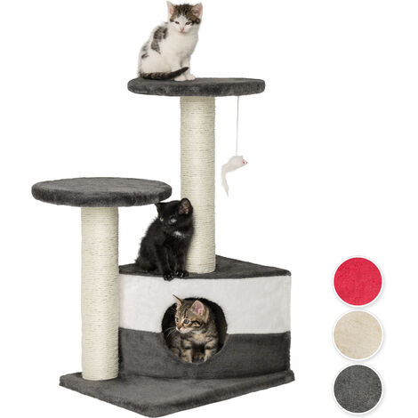 Rascador para gatos Marcel - árbol rascador para gatos, parque de juegos  para gatos con columnas de sisal, juguete para gatos con casetas