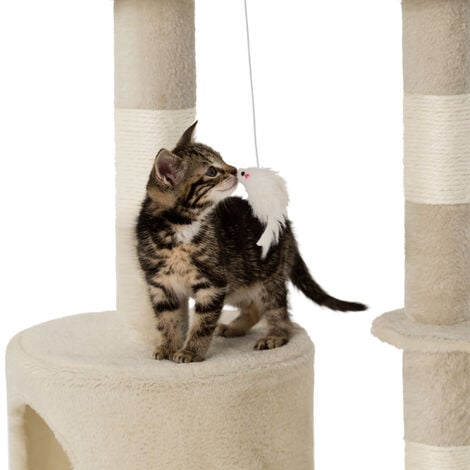Rascador para gatos Marcel - árbol rascador para gatos, parque de juegos  para gatos con columnas de sisal, juguete para gatos con casetas