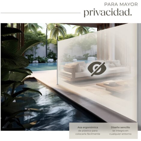 Toldo lateral extensible de aluminio con mecanismo enrollable - marquesina lateral para terraza, toldo extensible de jardín con enrollado automático, lona lateral enrollable para patio - 160 x 300 cm