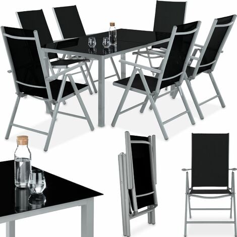 borde pelota Activo Conjunto de sillas de aluminio 6+1 - sillas plegables reclinables con mesa,  mesa y sillas