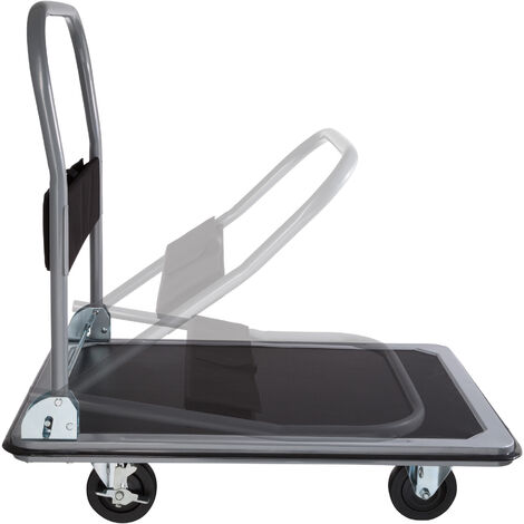 Carretilla plegable máx. 150kg de carga - transpaleta con pedal de  accionamiento, carretilla de acero con ruedas