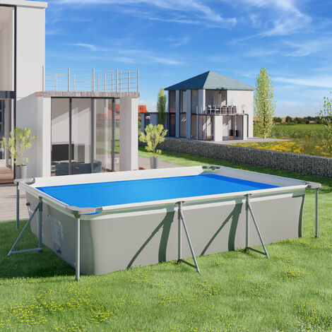 Cubierta solar para piscina rectangular - lona para cubrir piscinas, cubre piscinas flotante para cortar a medida, cobertor solar ligero para piscina - 160 x 260 cm