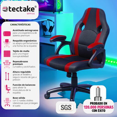 Silla de oficina Benny - silla de escritorio tipo gamer, silla de estudio para mesa de ordenador, asiento para despacho transpirable