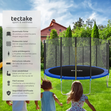 FANTASK Trampolín Con Red De Seguridad De 165 Cm | Capacidad 135 Kg | Para Niños A Partir De 3 Años | Interior Y Exterior