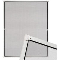 Mosquitera para el marco de la ventana - tela mosquitera con marco de aluminio, mosquitero translúcido para cortar a medida, malla mosquitera transpirable para casa - 80 x 100 cm