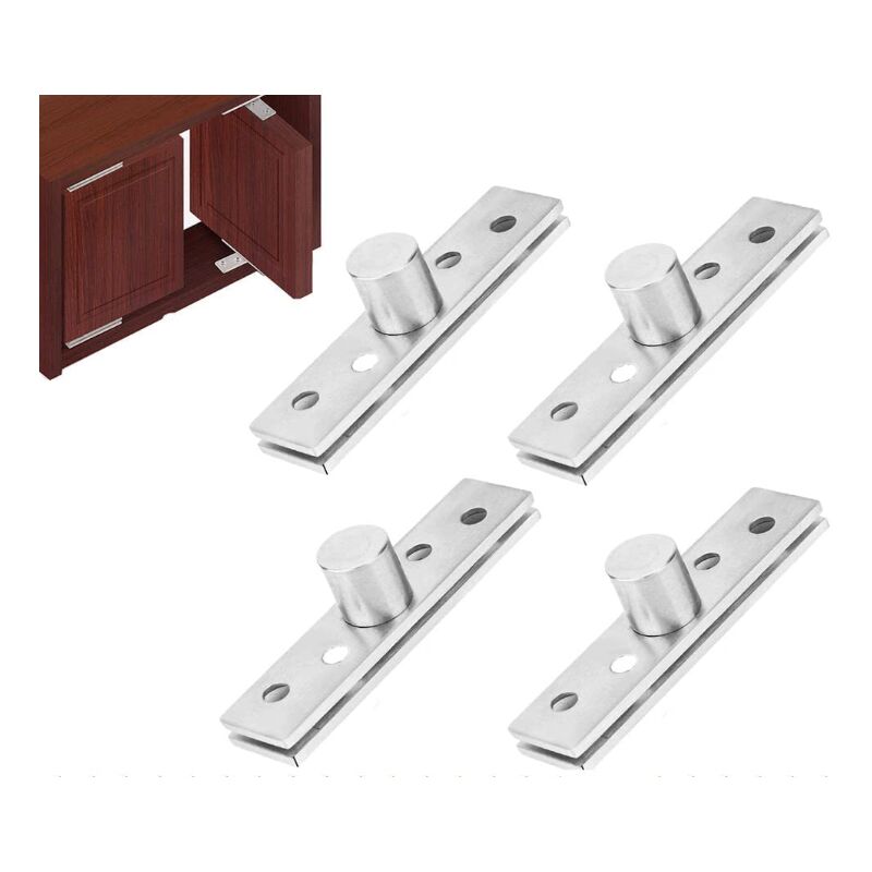 Bisagras de puerta ocultas de pivote de 4 piezas, bisagras de 360 ​​grados Triumph, bisagras de puerta de acero inoxidable, bisagra de pivote de puerta, con tornillos, adecuado para puertas batientes, puertas giratorias, ventanas