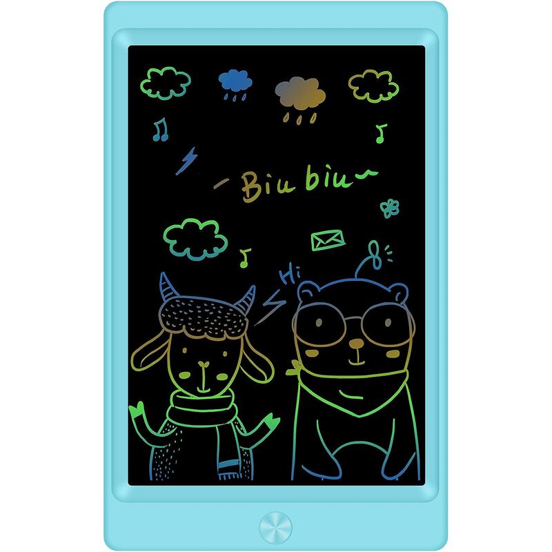 Triomphe Tableta de escritura LCD de 8,5 pulgadas, tableta de dibujo para niños para borrado repetible, tableta de escritura Cuatro juguetes para niños, adecuada para escribir, dibujar y grabar (azul)