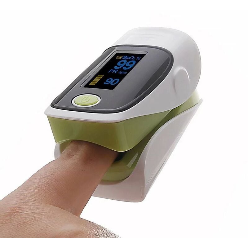 Oxímetro de dedo profesional, oxímetro de pulso de frecuencia cardíaca digital - Color: Verde