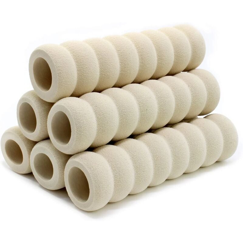 Paquete de 6 fundas protectoras para manijas de puerta, guantes de esponja suave para puerta de seguridad para niños (beige)