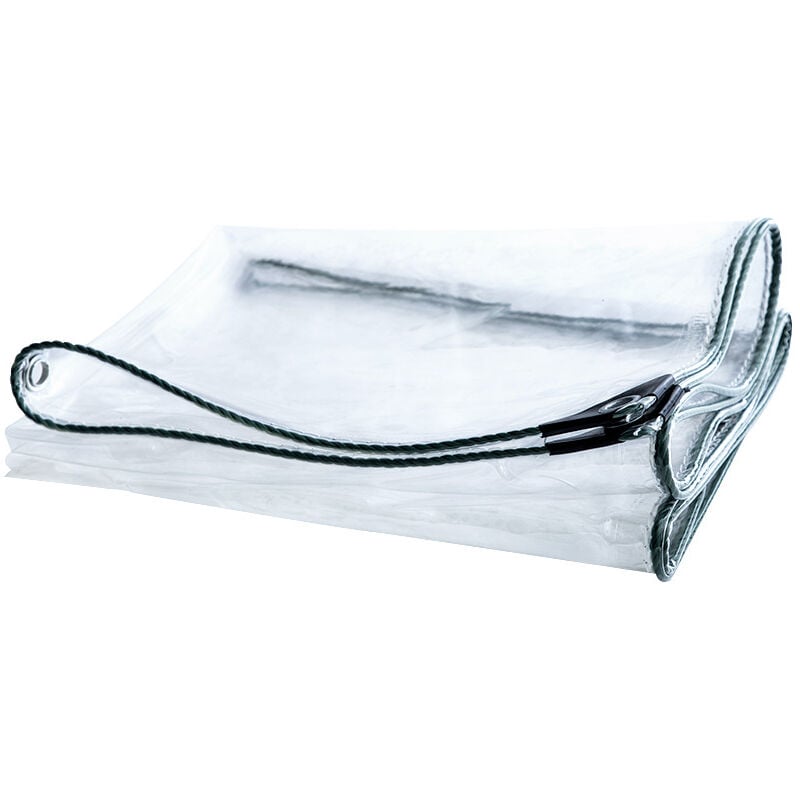 120 * 190 cm Lona de PVC resistente al agua, transparente, resistente, de 0,5 mm de espesor, multiusos, a prueba de polvo, resistente a la intemperie, para techo exterior, camping, patio, coches, barcos, Ladacèe