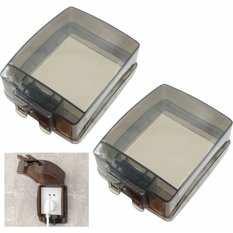 Caja de plástico impermeable Interruptor de pared - Cubierta de caja de agua oculta Caja de cubierta de toma de corriente Protección contra salpicaduras Enchufes universales Accesorio de cocina para baño