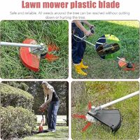 para Cuidado del Jardín 60 Piezas Cuchillas de Repuesto de Plástico Cuchillas de Plástico Cortacésped Juego de Cuchillas de Plástico Hierba Rojo Cuchilla de Plástico Cortabordes para de Césped 