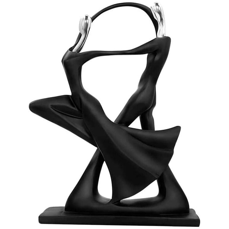 Estatuilla de pareja de bailarina de resina - Figura de pareja de amor - Regalo para aniversario de boda Navidad - Escultura de decoración del hogar (bailarina)
