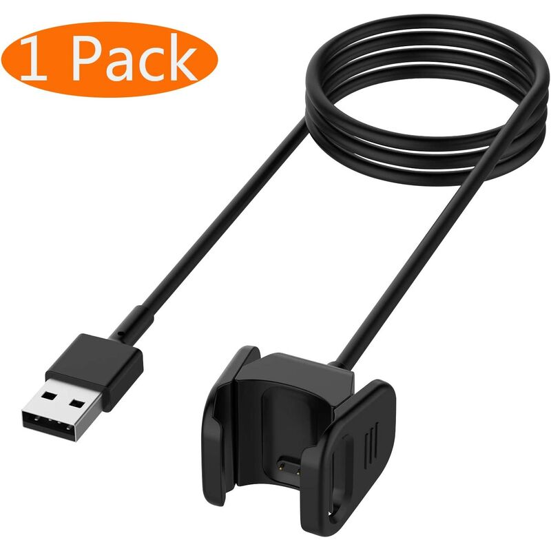 Cargadores de cargador Fitbit Charge 3, adaptador de cable de carga USB de repuesto Cargador portátil Base de carga Soporte de carga, 55 cm