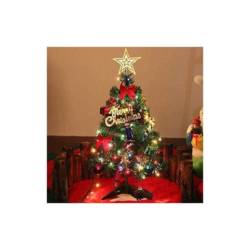 Árbol de Navidad de 60 cm, mini árbol y adornos de árboles artificiales para decoración de mesa (árbol de Navidad)
