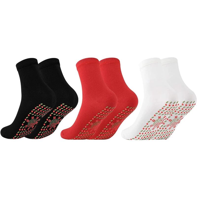 Calcetines calefactables para hombres y mujeres - Calcetines calefactables de turmalina - Calcetines de masaje cálidos de invierno para el invierno - Para esquiar, hacer senderismo, acampar, correr, andar en bicicleta, pescar